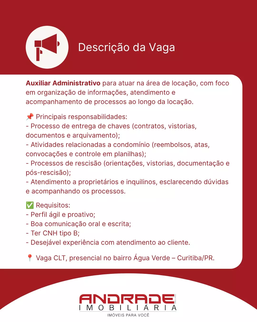 Depoimento de Confira os requisitos e se inscreva!